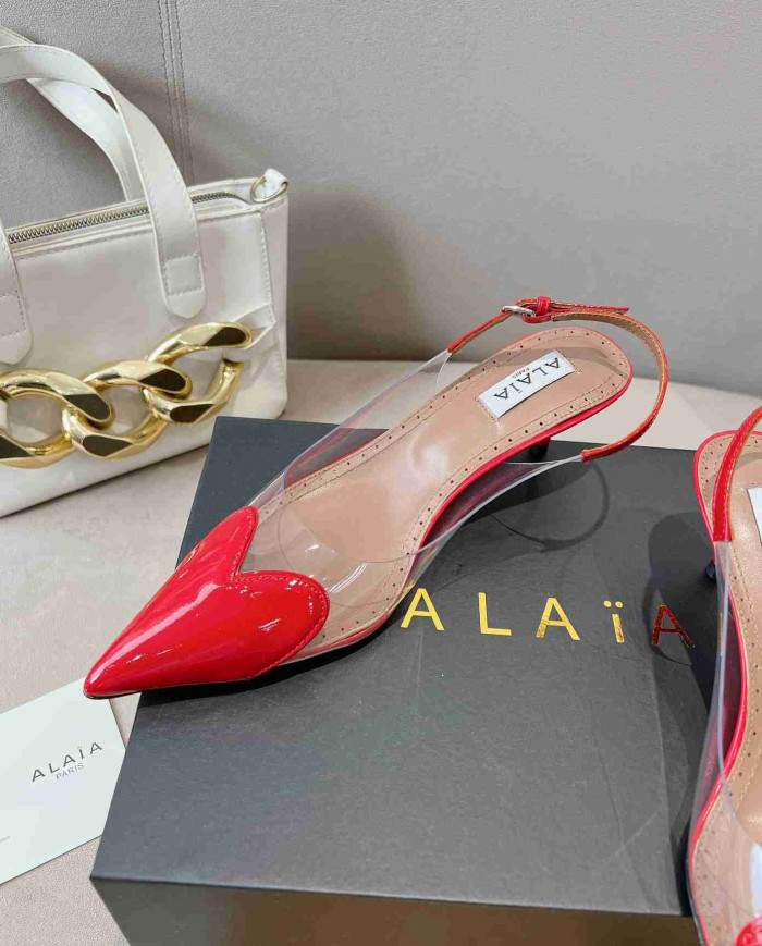 Alaïa Heart Transparent High Heels