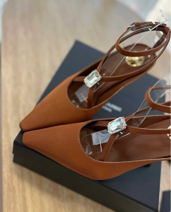 Saint Laurent Rhinestone Embellished High Heels