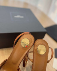 Saint Laurent Square Toe Ankle Strap High Heel Sandals