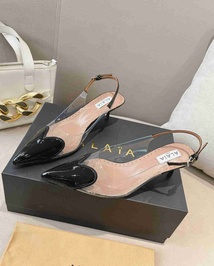 Alaïa Heart Transparent High Heels