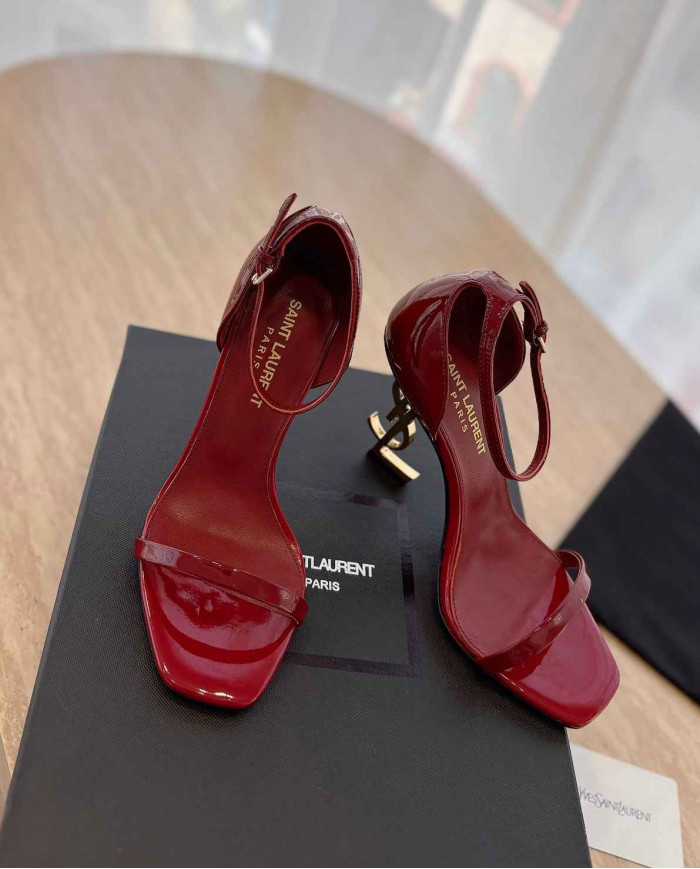 Saint Laurent Opyum Logo Heel Sandals