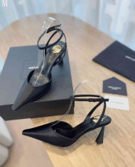 Saint Laurent Pointed Toe Ankle Strap High Heels