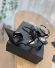 Saint Laurent Pointed Toe Ankle Strap High Heels