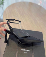Saint Laurent Pointed Toe Ankle Strap High Heels