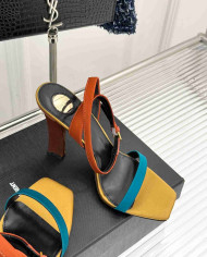 Saint Laurent Square Toe Ankle Strap Sandals