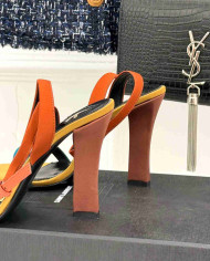 Saint Laurent Square Toe Ankle Strap Sandals