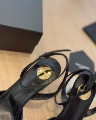 Saint Laurent Pointed Toe Ankle Strap High Heels