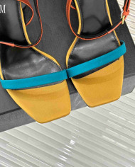 Saint Laurent Square Toe Ankle Strap Sandals