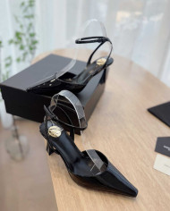Saint Laurent Pointed Toe Ankle Strap High Heels