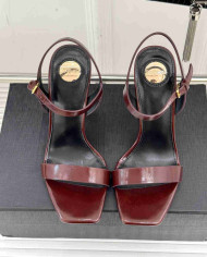 Saint Laurent Square Toe Ankle Strap High Heel Sandals