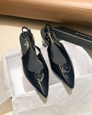 Chanel Classic Logo Pointed Toe Slingback shoes
