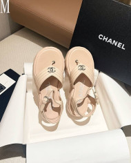 Chanel Classic Quilted Platform Thong Sandals