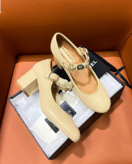 Chanel Classic Mary Jane Block Heel Pumps