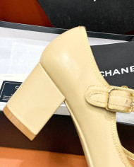 Chanel Classic Mary Jane Block Heel Pumps