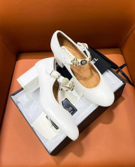 Chanel Classic Mary Jane Block Heel Pumps