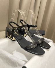 Chanel Women's Open Toe Block Heel Sandals