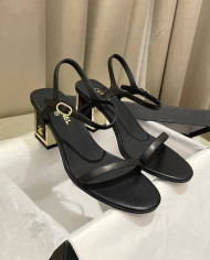 Chanel Women's Open Toe Block Heel Sandals