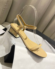 Chanel Women's Open Toe Block Heel Sandals