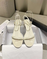 Chanel Women's Open Toe Block Heel Sandals