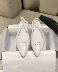Chanel Women's Pointed Toe Flat Slingback Shoes
