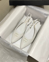 Chanel Women's Pointed Toe Flat Slingback Shoes