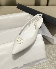Chanel Women's Pointed Toe Flat Slingback Shoes