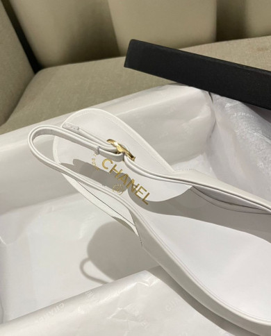 Chanel Women's Pointed Toe Flat Slingback Shoes