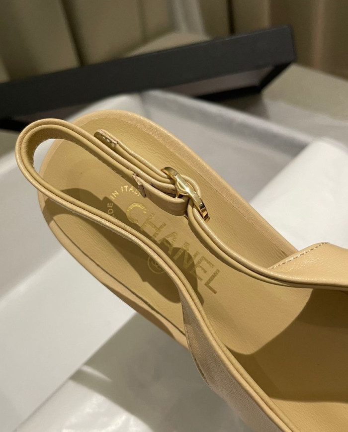 Chanel Women's Pointed Toe Flat Slingback Shoes