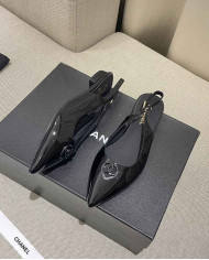 Chanel Women's Pointed Toe Flat Slingback Shoes