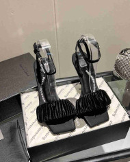 Alexander Wang Women's Ruched Square Toe Stiletto Heel Sandals