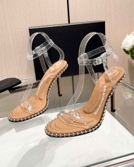 Alexander Wang Women's Transparent Beaded Stiletto Heel Sandals
