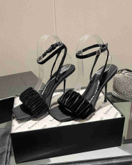 Alexander Wang Women's Ruched Square Toe Stiletto Heel Sandals