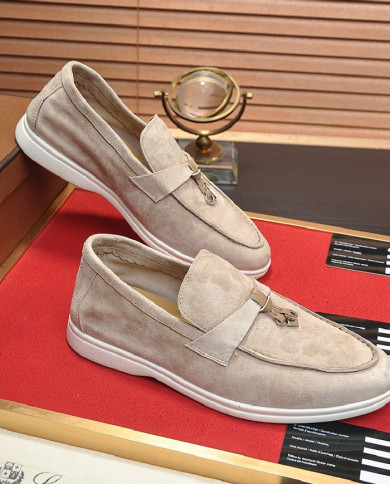 Lora Piana Couple style business loafers cowhide