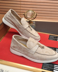 Lora Piana Couple style business loafers cowhide