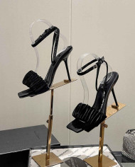 Alexander Wang Women's Ruched Square Toe Stiletto Heel Sandals