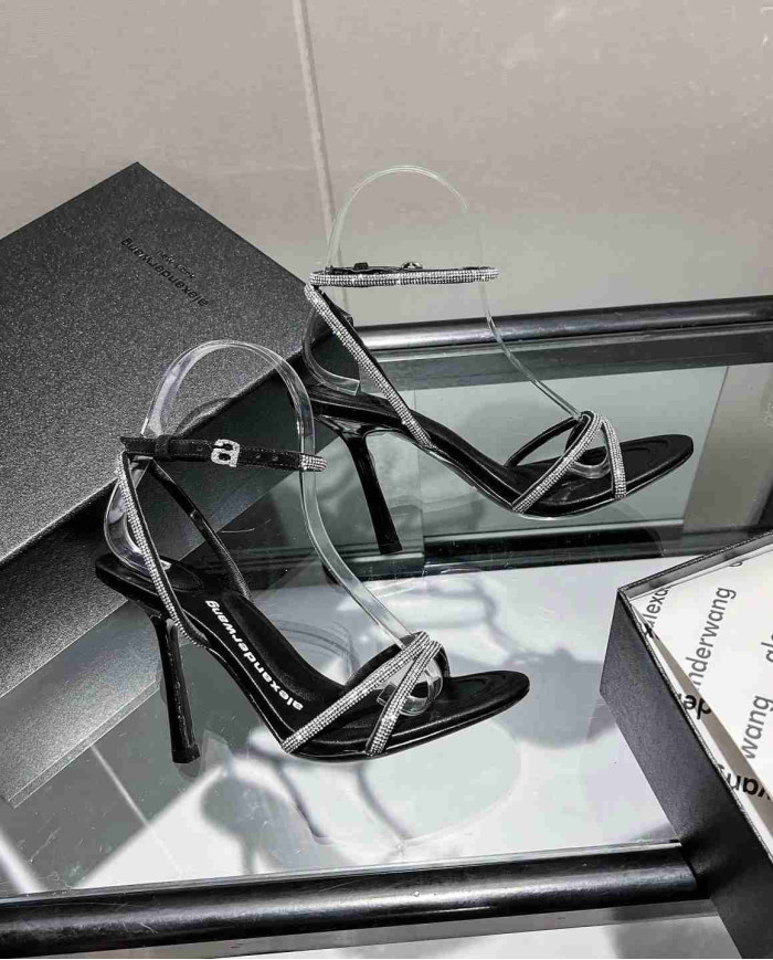 Alexander Wang Women's Rhinestone Strap High Heel Sandals