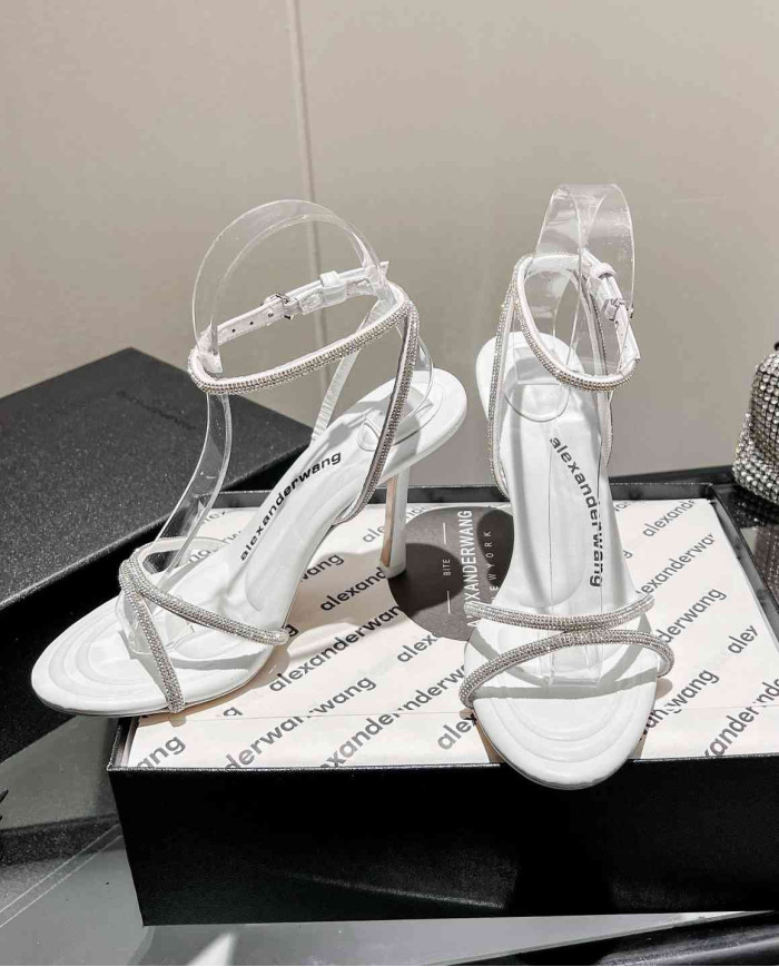 Alexander Wang Women's Rhinestone Strap High Heel Sandals