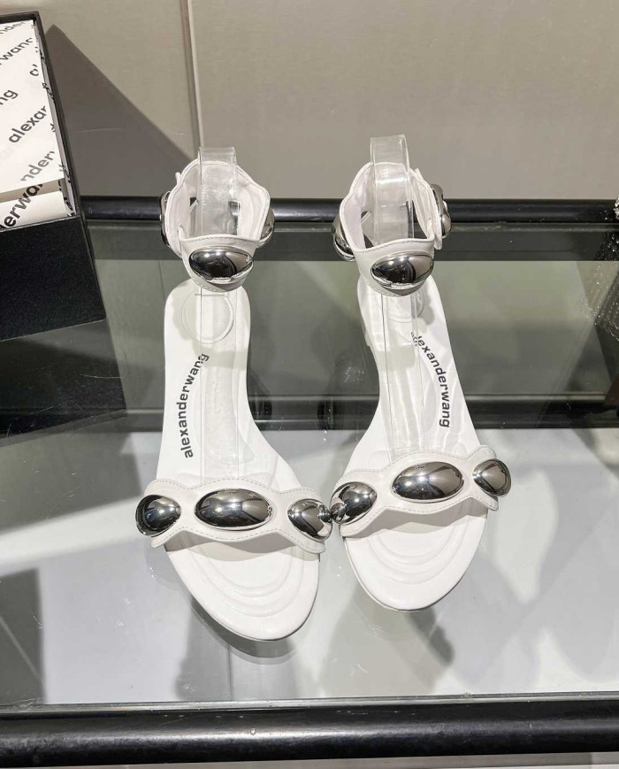 Alexander Wang Women's Metal Buckle Flat Sandals