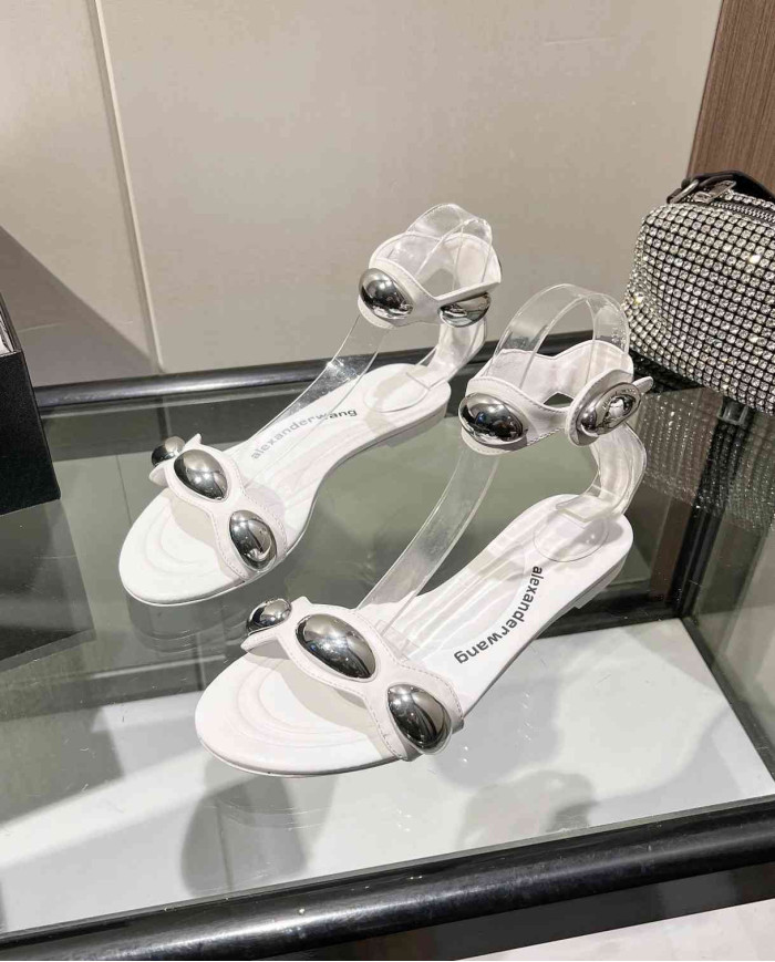 Alexander Wang Women's Metal Buckle Flat Sandals