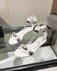 Alexander Wang Women's Metal Buckle Flat Sandals