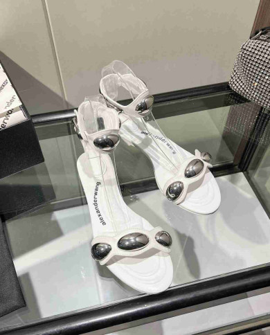 Alexander Wang Women's Metal Buckle Flat Sandals