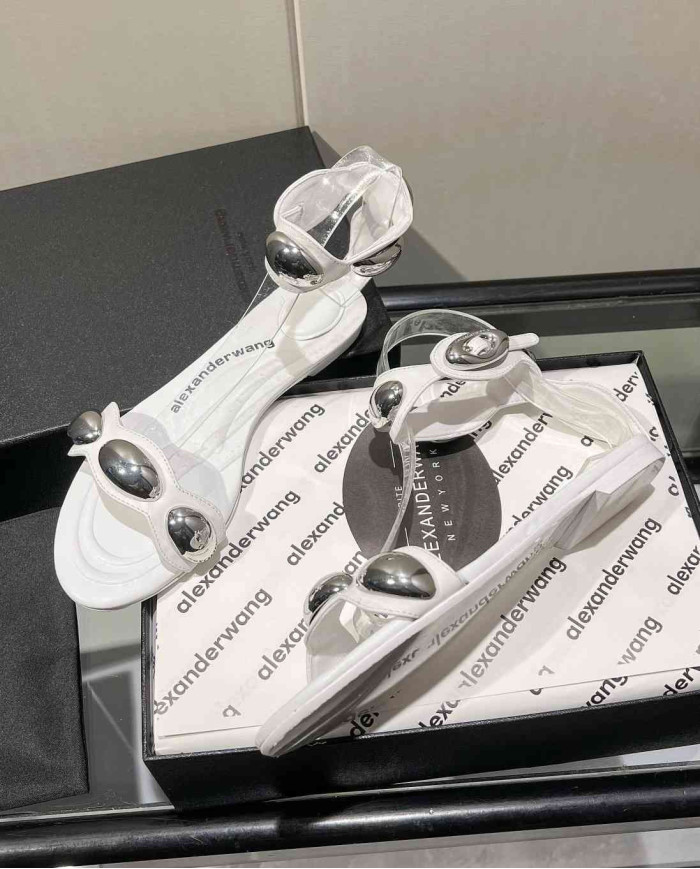 Alexander Wang Women's Metal Buckle Flat Sandals