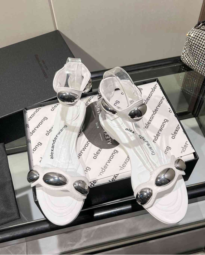 Alexander Wang Women's Metal Buckle Flat Sandals