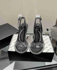 Alexander Wang Crystal Embellished Clear Strap High Heel Sandals