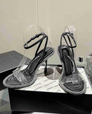 Alexander Wang Crystal Embellished Clear Strap High Heel Sandals