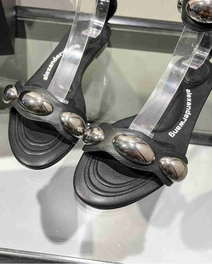 Alexander Wang Women's Metal Buckle Flat Sandals
