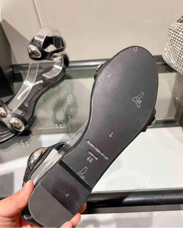 Alexander Wang Women's Metal Buckle Flat Sandals