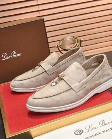 Lora Piana Couple style business loafers cowhide