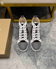 Christian Louboutin Patterned Spike High Top Sneakers