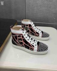 Christian Louboutin Patterned Spike High Top Sneakers